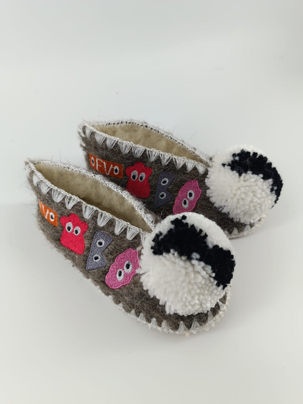 All Eyes On Feet | Kids Handmade Wool Slippers (Ages 2+) | Fun and Colourful