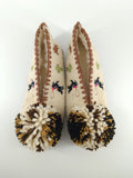 Prickly Pair | Women’s Handmade Wool Slippers | Fun Embroidery & Pom Pom